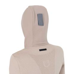 Damen-Funktionshoodie mit Kapuze und Micro-Mesh-Einsätzen