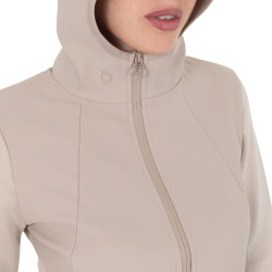Damen-Funktionshoodie mit Kapuze und Micro-Mesh-Einsätzen