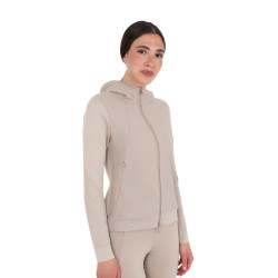 Damen-Funktionshoodie mit Kapuze und Micro-Mesh-Einsätzen