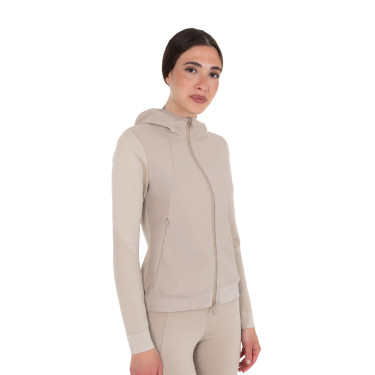 Damen-Funktionshoodie mit Kapuze und Micro-Mesh-Einsätzen