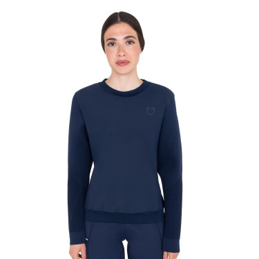 Damen-Technik-Sweatshirt mit Rundhalsausschnitt und Micro-Mesh-Einsätzen