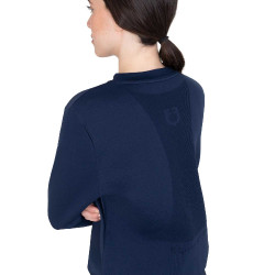 Damen-Technik-Sweatshirt mit Rundhalsausschnitt und Micro-Mesh-Einsätzen