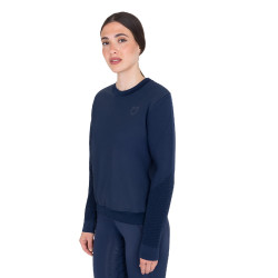 Damen-Technik-Sweatshirt mit Rundhalsausschnitt und Micro-Mesh-Einsätzen