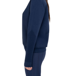 Damen-Technik-Sweatshirt mit Rundhalsausschnitt und Micro-Mesh-Einsätzen