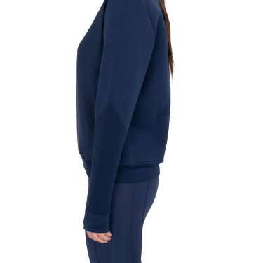 Damen-Technik-Sweatshirt mit Rundhalsausschnitt und Micro-Mesh-Einsätzen