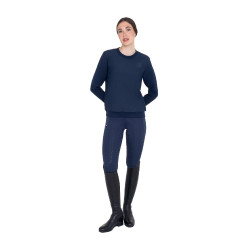 Damen-Technik-Sweatshirt mit Rundhalsausschnitt und Micro-Mesh-Einsätzen