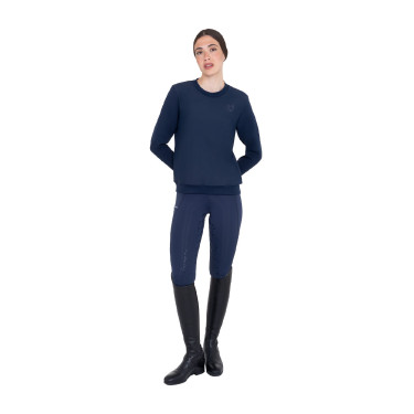 Damen-Technik-Sweatshirt mit Rundhalsausschnitt und Micro-Mesh-Einsätzen
