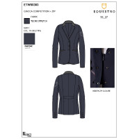 Damen-Turnierjacke mit Reißverschluss und Knöpfen