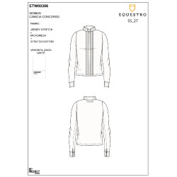 Damenwettkampf-Poloshirt Damen Reitturnier-Hemd