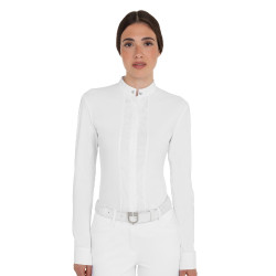 Damenwettkampf-Poloshirt Damen Reitturnier-Hemd