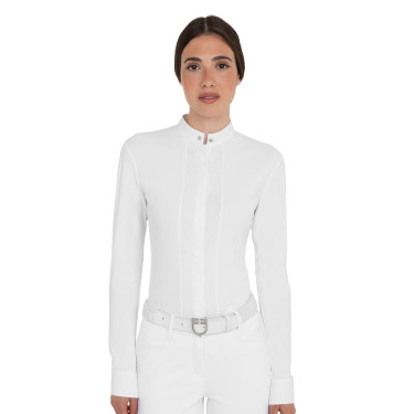 Damenwettkampf-Poloshirt Damen Reitturnier-Hemd
