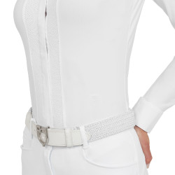 Damenwettkampf-Poloshirt Damen Reitturnier-Hemd