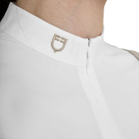 Damen-Wettkampf-Poloshirt mit langen Ärmeln und Reißverschluss