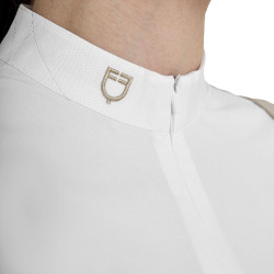 Damen-Wettkampf-Poloshirt mit langen Ärmeln und Reißverschluss