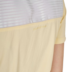 Damen-Turnier-Poloshirt Slim Fit mit Einsätzen aus kunstseidenähnlichem Stoff