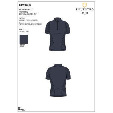 Damen-Trainingstshirt aus technischem Gewebe mit Mikroperforationen