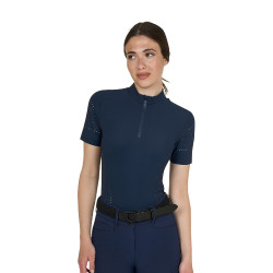 Damen-Trainingstshirt aus technischem Gewebe mit Mikroperforationen
