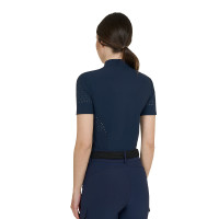 Damen-Trainingstshirt aus technischem Gewebe mit Mikroperforationen