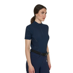Damen-Trainingstshirt aus technischem Gewebe mit Mikroperforationen