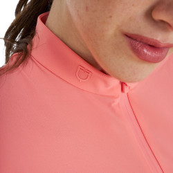 Damen-Trainingstshirt aus technischem Gewebe mit Mikroperforationen