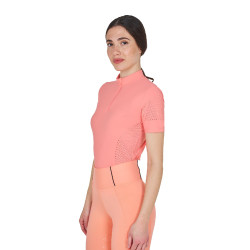 Damen-Trainingstshirt aus technischem Gewebe mit Mikroperforationen