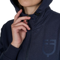 Damen-Hoodie mit verstellbarer Kapuze und Reißverschluss