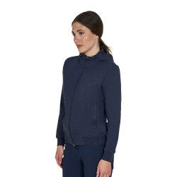 Damen-Hoodie mit verstellbarer Kapuze und Reißverschluss