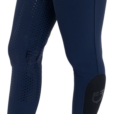 Damenreithose mit Vollgrip, hoher Bund, Logo aus Strass