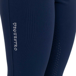 Damenreithose mit Vollgrip, hoher Bund, Logo aus Strass