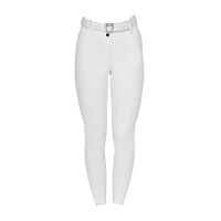 Damenreithose mit Vollgrip, hoher Bund, Logo aus Strass