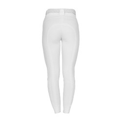 Damenreithose mit Vollgrip, hoher Bund, Logo aus Strass