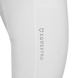 Damenreithose mit Vollgrip, hoher Bund, Logo aus Strass