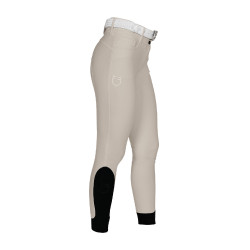 Damenreithose mit Vollgrip, hoher Bund, Logo aus Strass