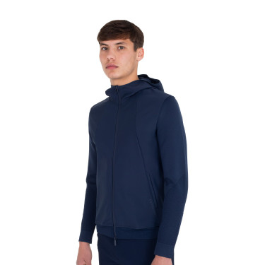 Herren-Technik-Hoodie mit Kapuze und Micro-Mesh-Einsätzen