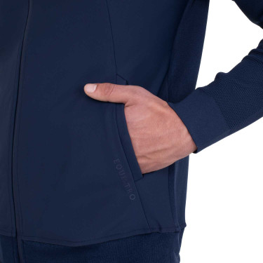 Herren-Technik-Hoodie mit Kapuze und Micro-Mesh-Einsätzen