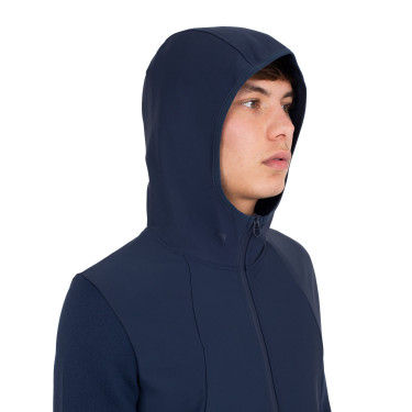 Herren-Technik-Hoodie mit Kapuze und Micro-Mesh-Einsätzen