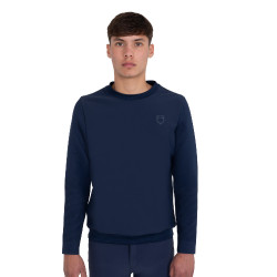 Herren-Technik-Sweatshirt mit Rundhalsausschnitt und Micro-Mesh-Einsätzen