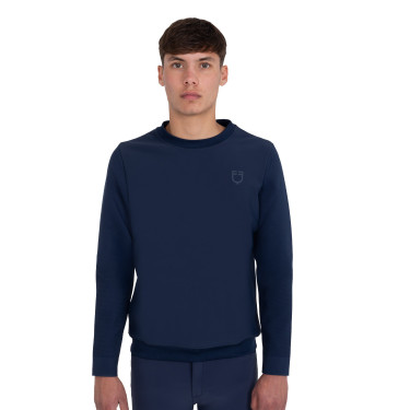 Herren-Technik-Sweatshirt mit Rundhalsausschnitt und Micro-Mesh-Einsätzen