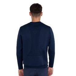 Herren-Technik-Sweatshirt mit Rundhalsausschnitt und Micro-Mesh-Einsätzen
