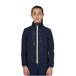 Unisex-Kinder-Softshell mit Logo auf dem Rücken