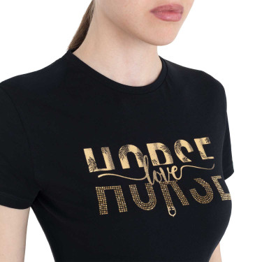 Damen-T-Shirt Horse Love aus Baumwolle