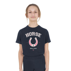 Mädchen-T-Shirt Horse Team aus Baumwolle