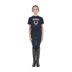Mädchen-T-Shirt Horse Team aus Baumwolle
