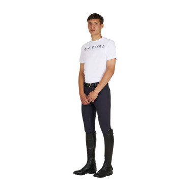 Basic Herren-T-Shirt mit Schriftzug auf der Brust