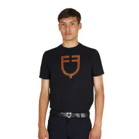 Basic-Herren-T-Shirt mit glänzendem Logo