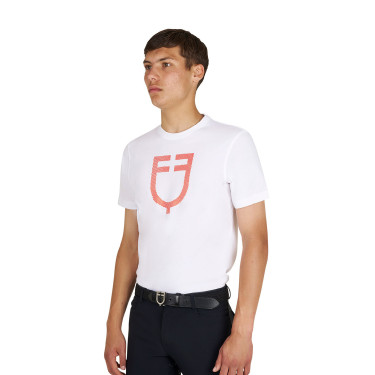 Basic-Herren-T-Shirt mit glänzendem Logo