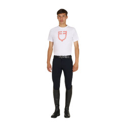 Basic-Herren-T-Shirt mit glänzendem Logo