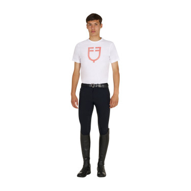 Basic-Herren-T-Shirt mit glänzendem Logo