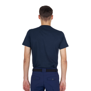 Basic-Herren-T-Shirt mit glänzendem Logo
