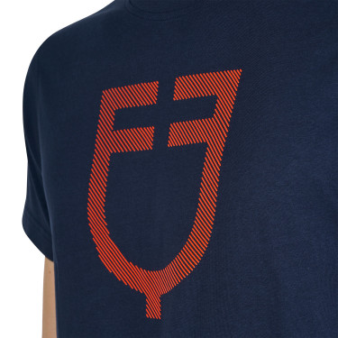 Basic-Herren-T-Shirt mit glänzendem Logo